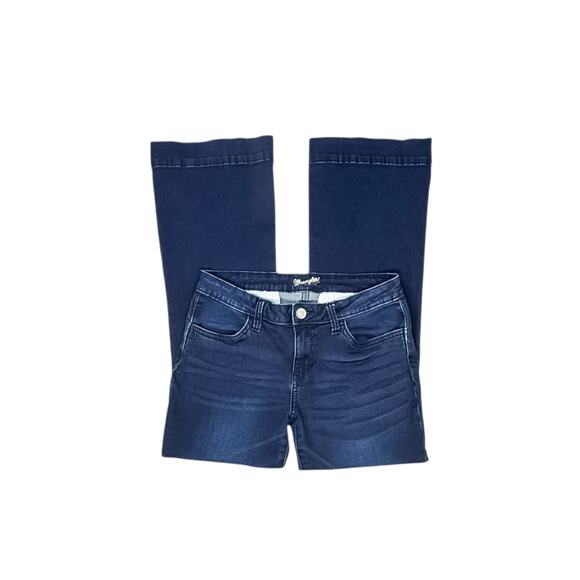 Wrangler Women's Dark Wash Slim Straight Jeans - Size 7/8 - Picture 1 of 7